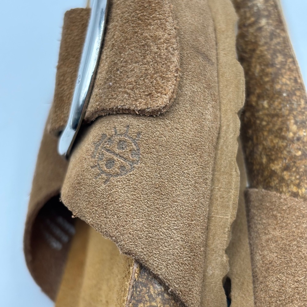 Yokono Ibiza Suede Buckle Slide Sandals Tan Brown Made in Spain‎ Women's Size 8 - Picture 7 of 10